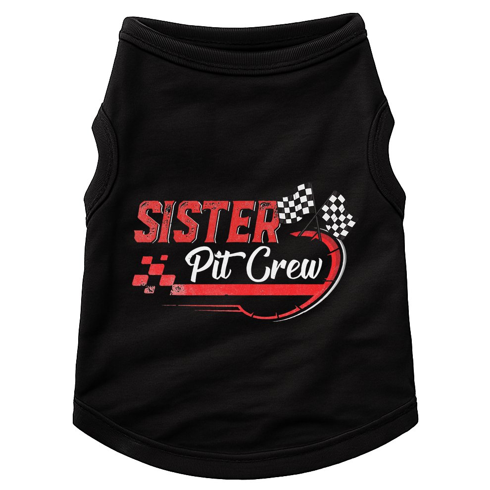 Sister Pit Crew Race Car Birthday Party Racing Family Doggie Tank
