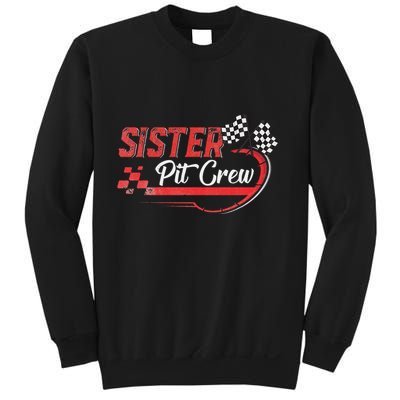 Sister Pit Crew Race Car Birthday Party Racing Family Sweatshirt