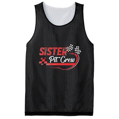 Sister Pit Crew Race Car Birthday Party Racing Family Mesh Reversible Basketball Jersey Tank