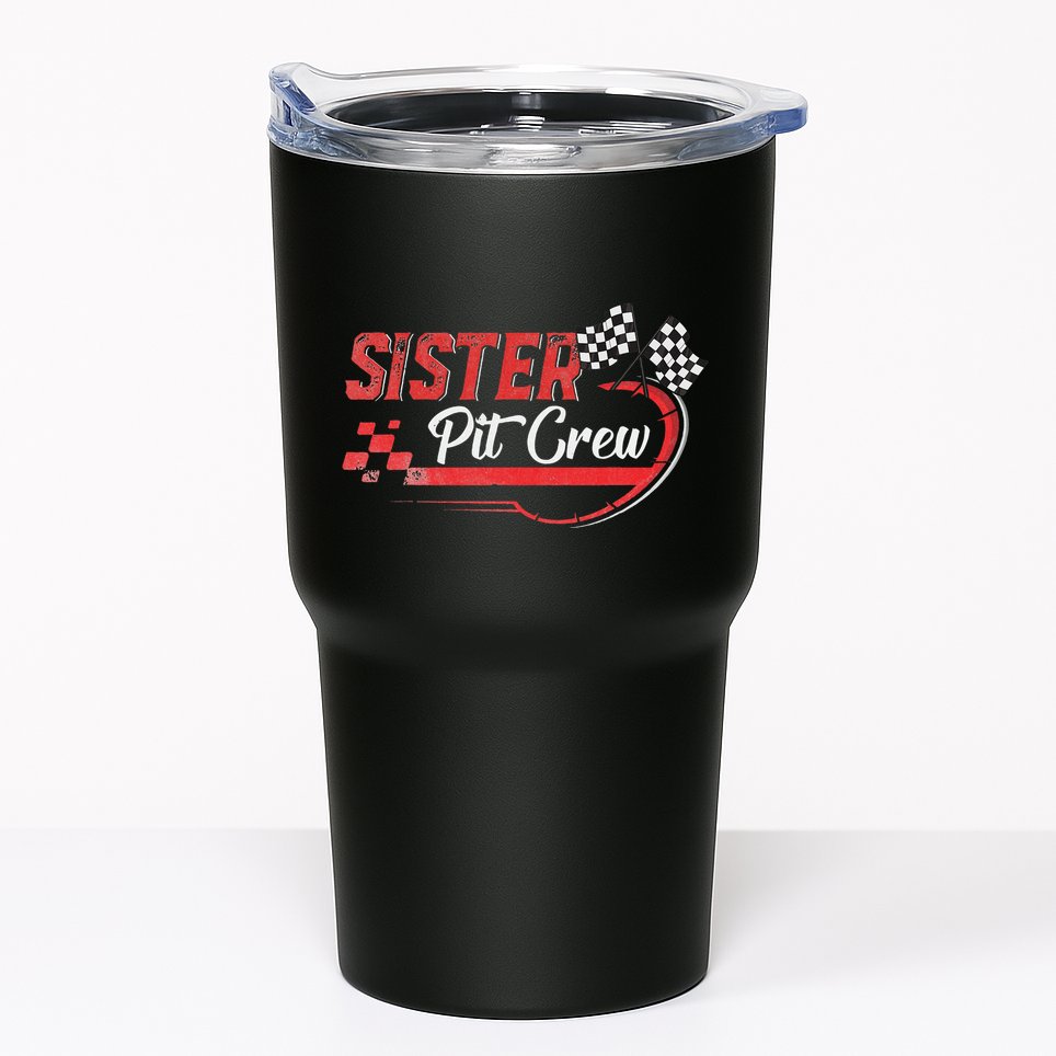 Sister Pit Crew Race Car Birthday Party Racing Family Tumbler