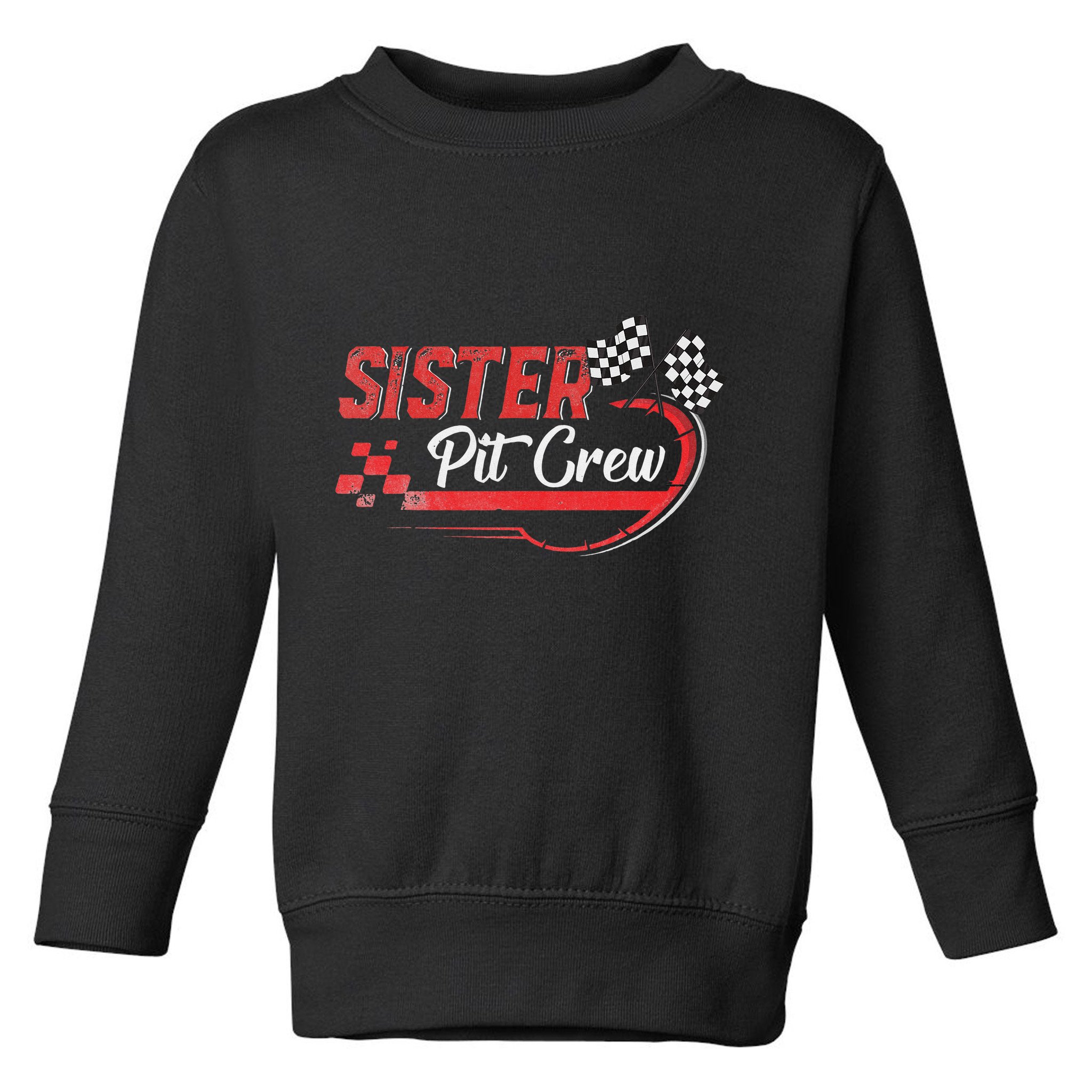 Sister Pit Crew Race Car Birthday Party Racing Family Toddler Sweatshirt