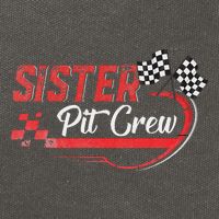 Sister Pit Crew Race Car Birthday Party Racing Family Cotton Canvas Backpack