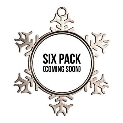 Six Pack Coming Soon Cute Gift Metallic Star Ornament