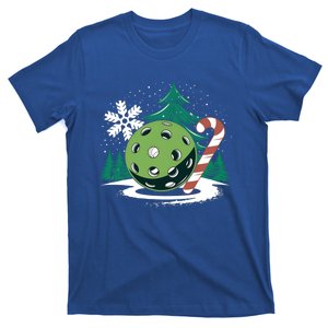 Snowy Pickleball Christmas Tree Festive Winter Snowflake Gift T-Shirt