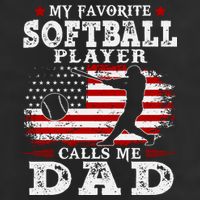 Softball Player Calls Me Dad Garment-Dyed Fleece Hoodie