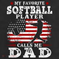 Softball Player Calls Me Dad 7 Panel Mesh Trucker Snapback Hat