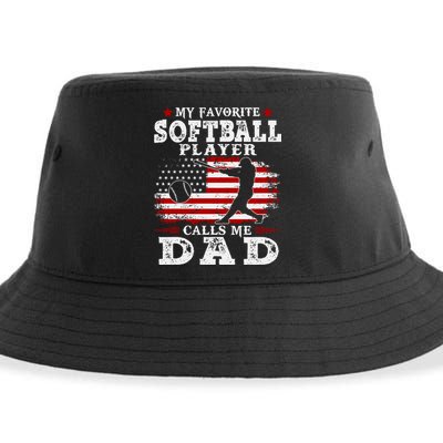Softball Player Calls Me Dad Sustainable Bucket Hat