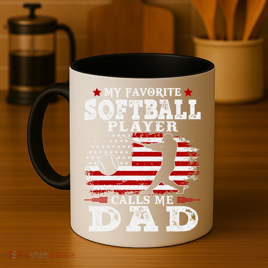 Softball Player Calls Me Dad Mug