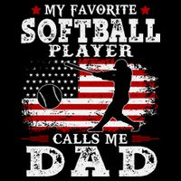 Softball Player Calls Me Dad 16 in Basic Backpack