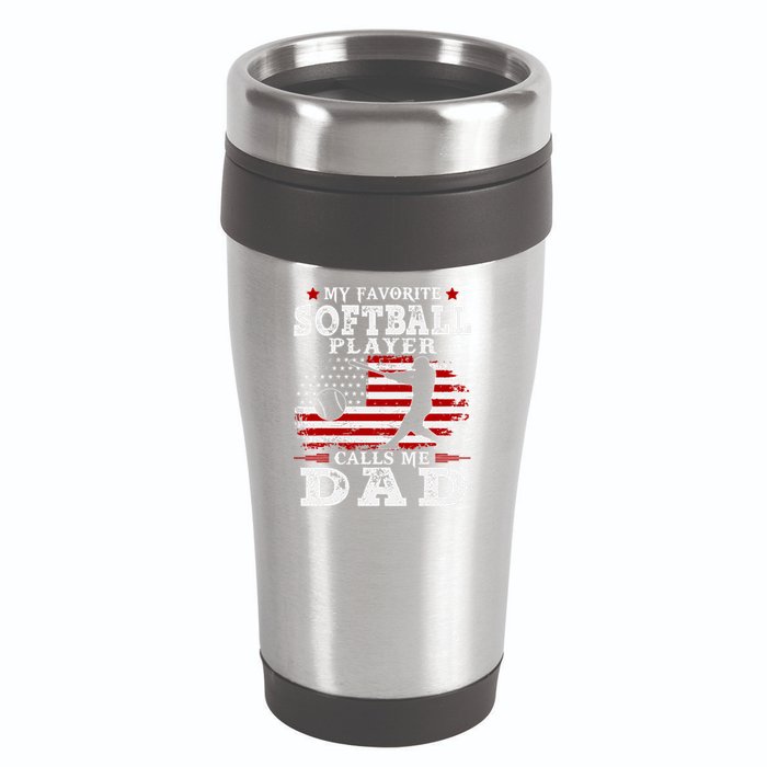 Softball Player Calls Me Dad 16oz Travel Tumbler