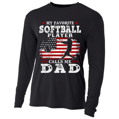 Softball Player Calls Me Dad Cooling Performance Long Sleeve Crew