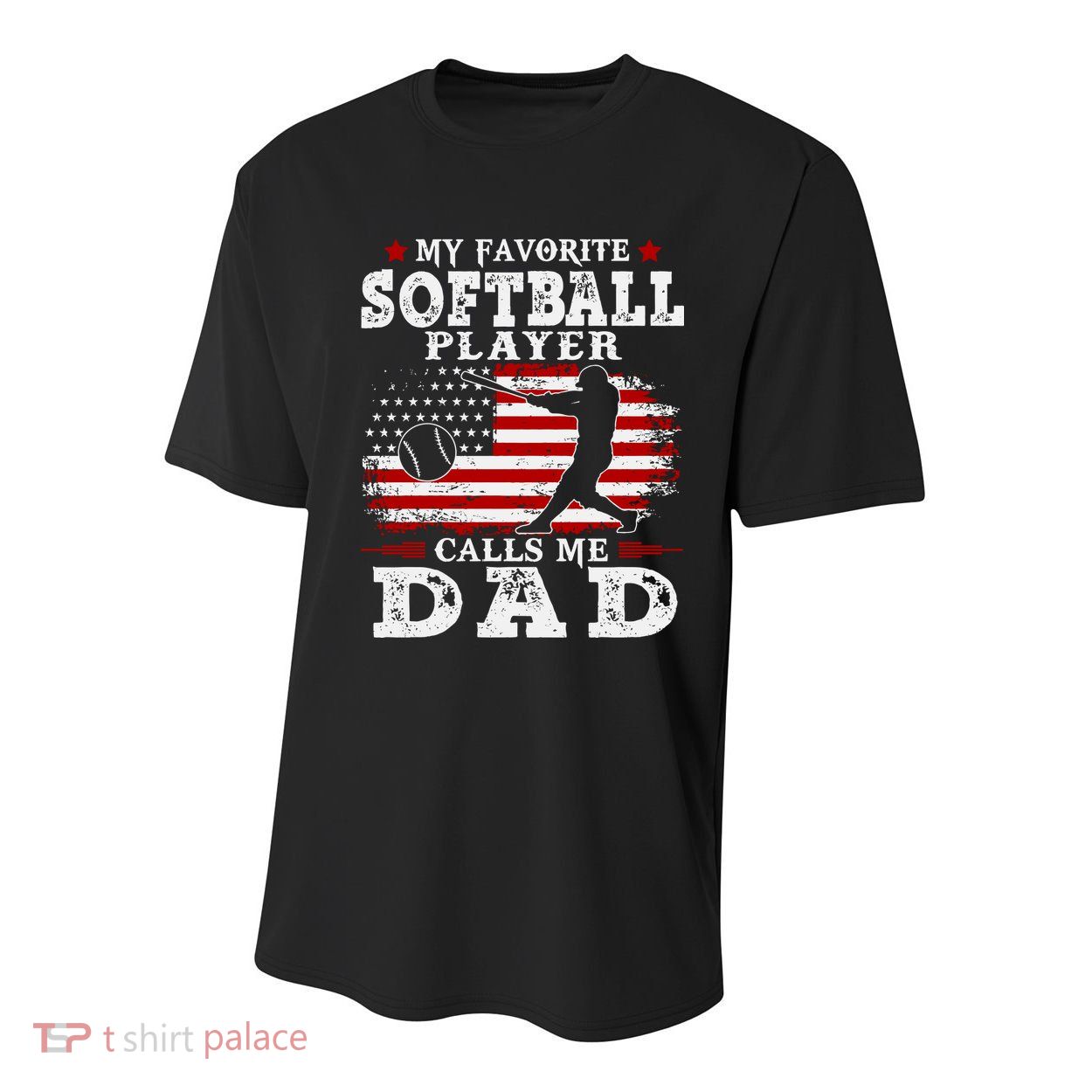 Softball Player Calls Me Dad Youth Performance Sprint T-Shirt
