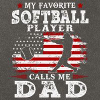 Softball Player Calls Me Dad Cotton Canvas Backpack