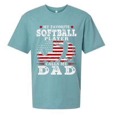 Softball Player Calls Me Dad Sueded Cloud Jersey T-Shirt