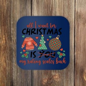 School Psychologist Christmas Rating Scales Coaster