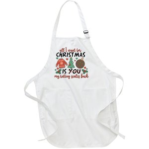 School Psychologist Christmas Rating Scales Full-Length Apron With Pockets