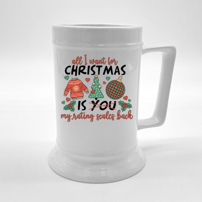 School Psychologist Christmas Rating Scales Beer Stein