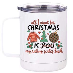 School Psychologist Christmas Rating Scales 12 oz Stainless Steel Tumbler Cup