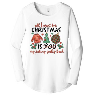 School Psychologist Christmas Rating Scales Women's Perfect Tri Tunic Long Sleeve Shirt