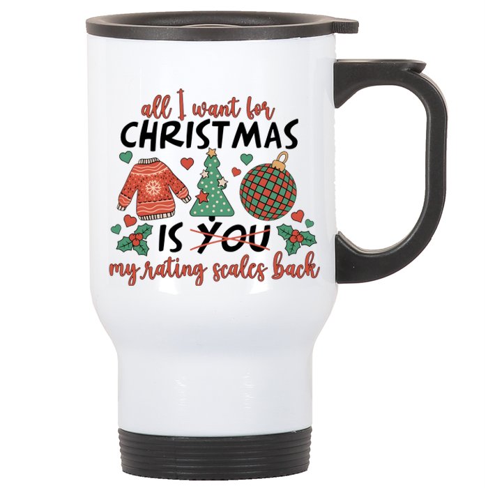 School Psychologist Christmas Rating Scales Stainless Steel Travel Mug