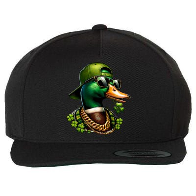 Saint Patricks Call Me Lucky Mallard Duck St PatrickS Day Wool Snapback Cap