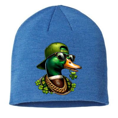 Saint Patricks Call Me Lucky Mallard Duck St PatrickS Day Sustainable Beanie