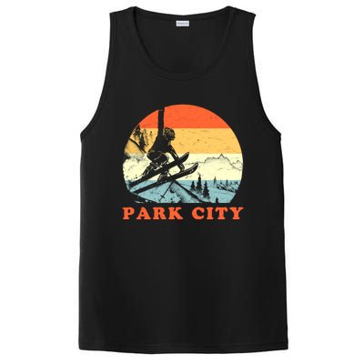 Ski Park City Utah Vintage Snow Skiing Vacation Gift PosiCharge Competitor Tank