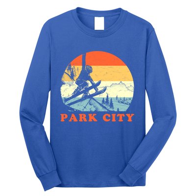 Ski Park City Utah Vintage Snow Skiing Vacation Gift Long Sleeve Shirt