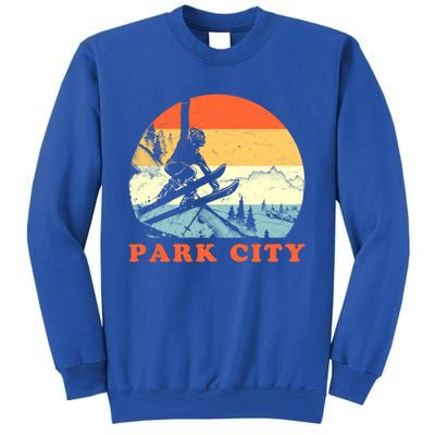 Ski Park City Utah Vintage Snow Skiing Vacation Gift Sweatshirt