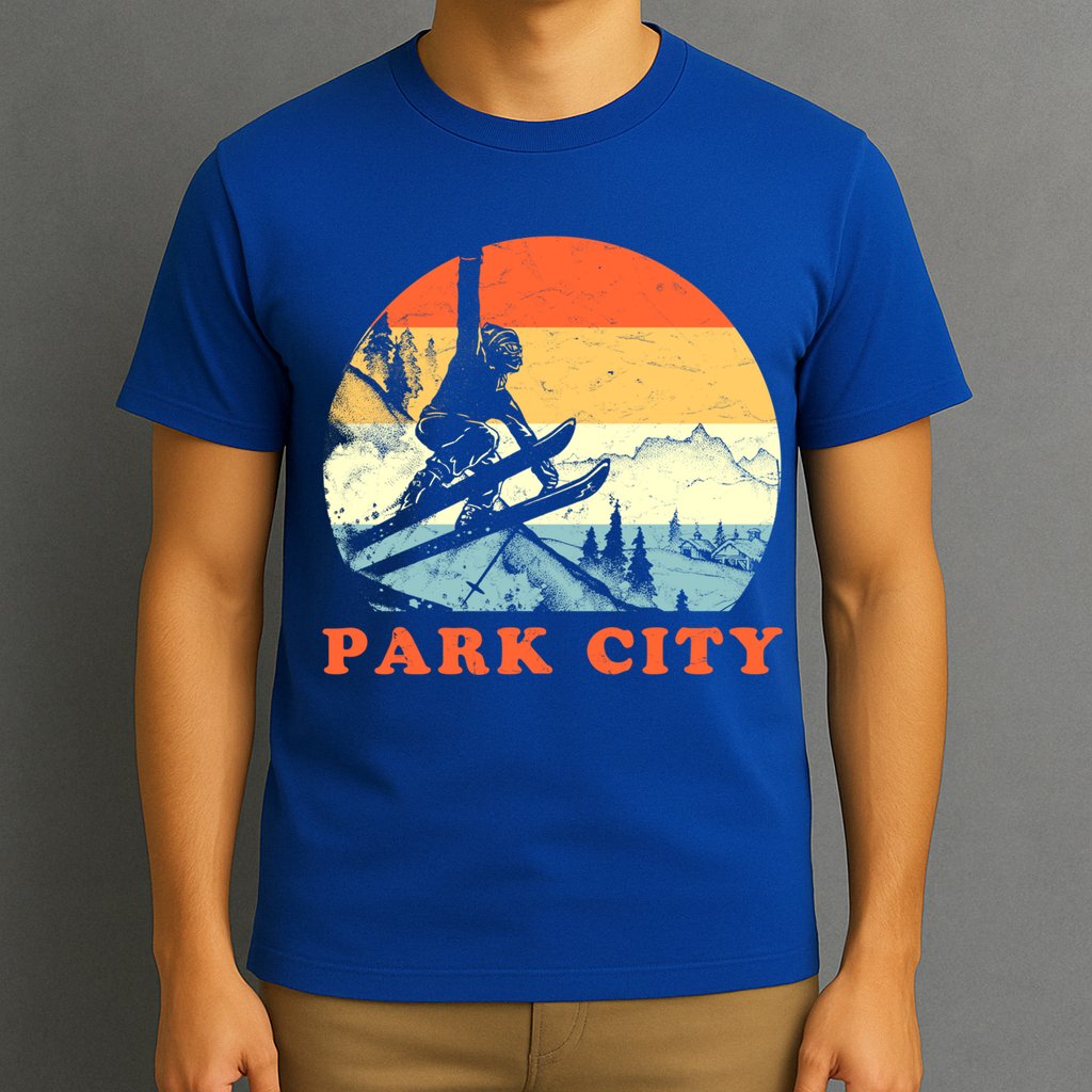 Ski Park City Utah Vintage Snow Skiing Vacation Gift T-Shirt