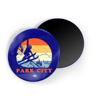 Ski Park City Utah Vintage Snow Skiing Vacation Gift Magnet