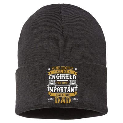 Some People Call Me A Engineer The Most Important Call Me Dad Gifts Sustainable Knit Beanie