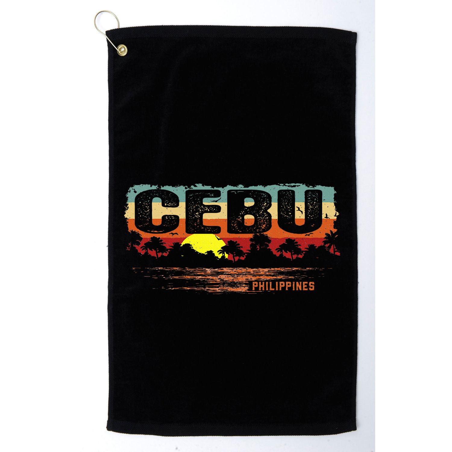 Sunset Philippines Cebu Golf Towel