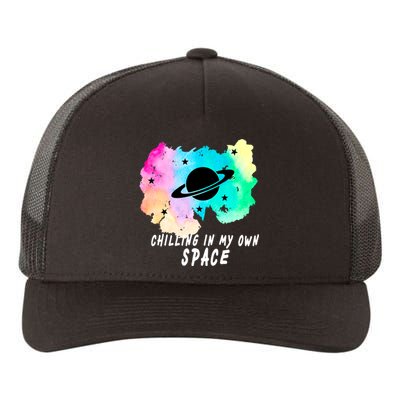 Space Planets Celestial UFO Universe Galaxy Stars Saturn Sky Yupoong Adult 5-Panel Trucker Hat