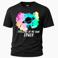 Space Planets Celestial UFO Universe Galaxy Stars Saturn Sky Cooling Performance Crew T-Shirt
