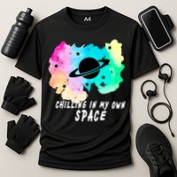 Space Planets Celestial UFO Universe Galaxy Stars Saturn Sky Cooling Performance Crew T-Shirt