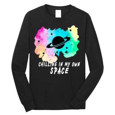 Space Planets Celestial UFO Universe Galaxy Stars Saturn Sky Long Sleeve Shirt