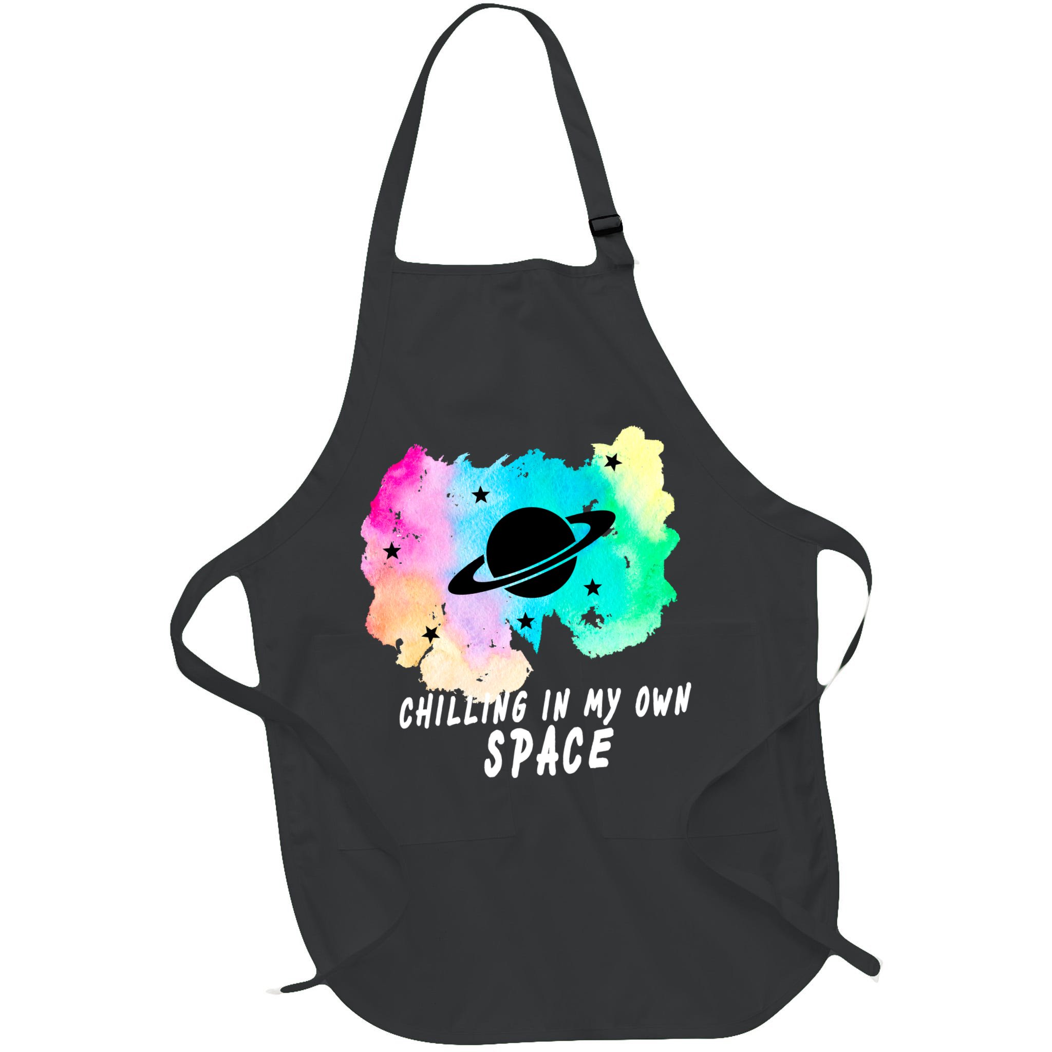 Space Planets Celestial UFO Universe Galaxy Stars Saturn Sky Apron