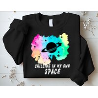 Space Planets Celestial UFO Universe Galaxy Stars Saturn Sky Sweatshirt