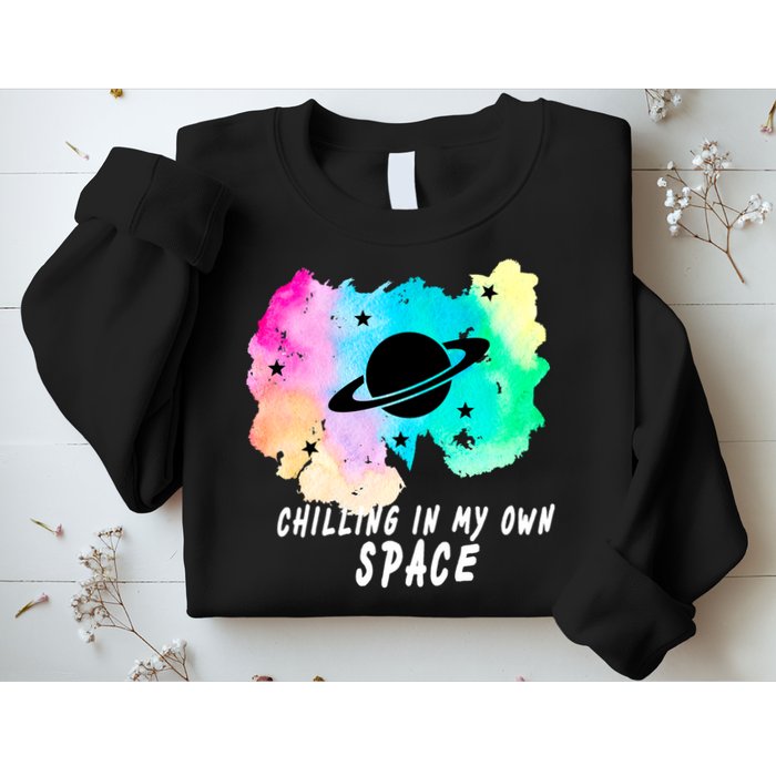 Space Planets Celestial UFO Universe Galaxy Stars Saturn Sky Sweatshirt