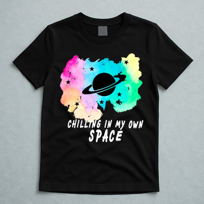 Space Planets Celestial UFO Universe Galaxy Stars Saturn Sky T-Shirt
