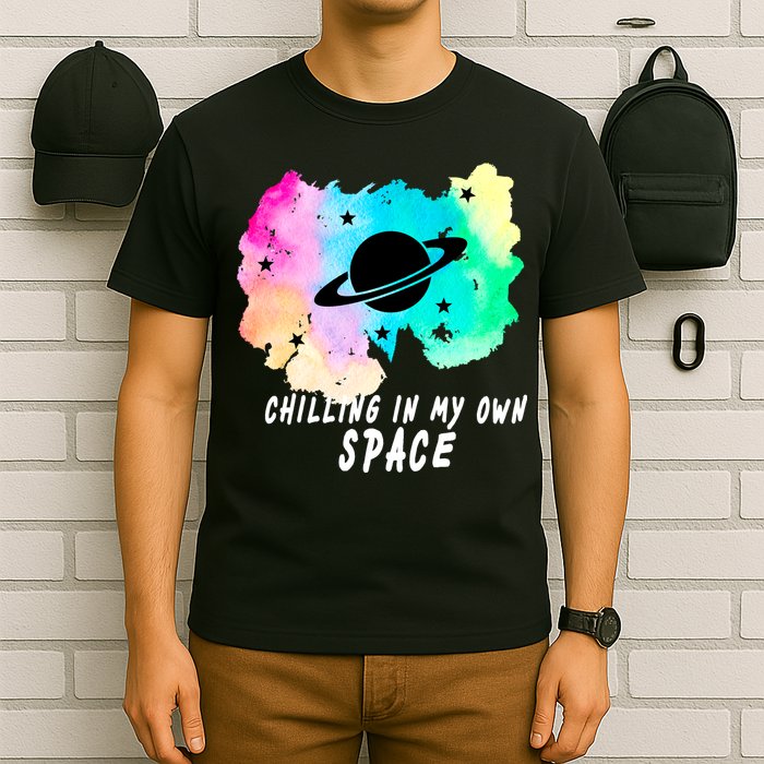 Space Planets Celestial UFO Universe Galaxy Stars Saturn Sky T-Shirt