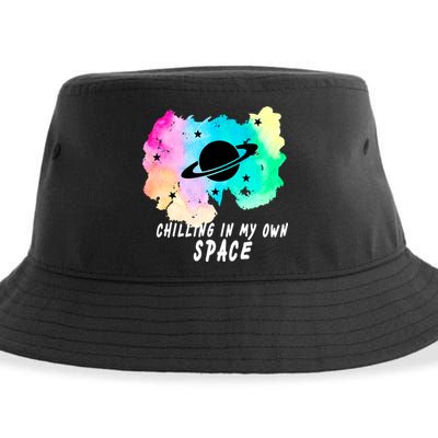 Space Planets Celestial UFO Universe Galaxy Stars Saturn Sky Sustainable Bucket Hat