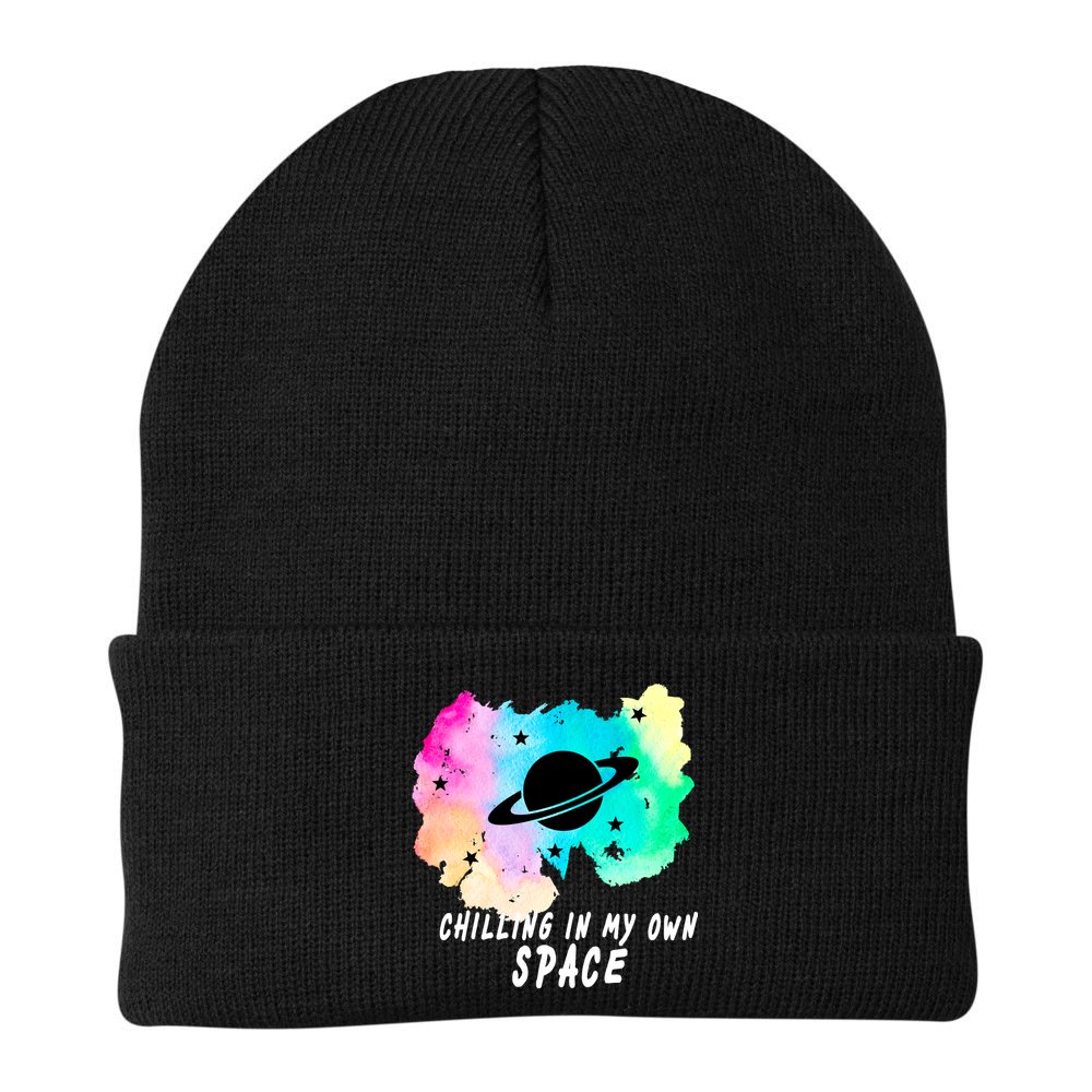 Space Planets Celestial UFO Universe Galaxy Stars Saturn Sky Beanie