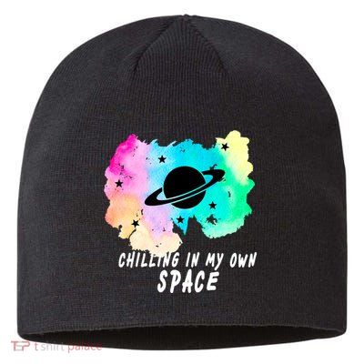 Space Planets Celestial UFO Universe Galaxy Stars Saturn Sky Sustainable Beanie