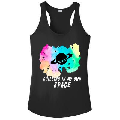 Space Planets Celestial UFO Universe Galaxy Stars Saturn Sky Ladies PosiCharge Competitor Racerback Tank