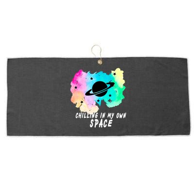 Space Planets Celestial UFO Universe Galaxy Stars Saturn Sky Large Microfiber Waffle Golf Towel