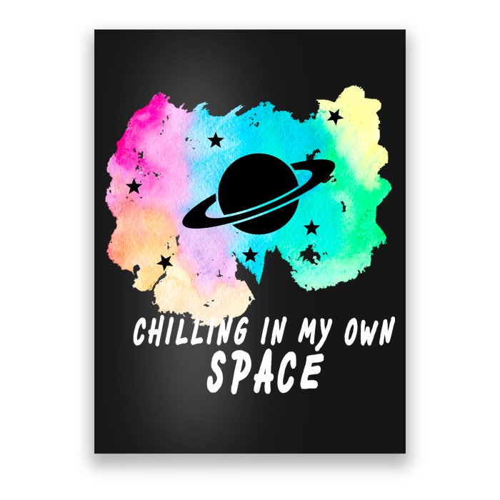 Space Planets Celestial UFO Universe Galaxy Stars Saturn Sky Poster