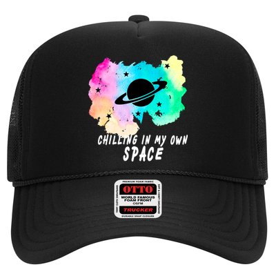 Space Planets Celestial UFO Universe Galaxy Stars Saturn Sky Trucker Hat