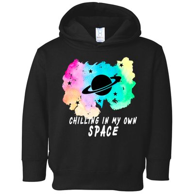 Space Planets Celestial UFO Universe Galaxy Stars Saturn Sky Toddler Hoodie